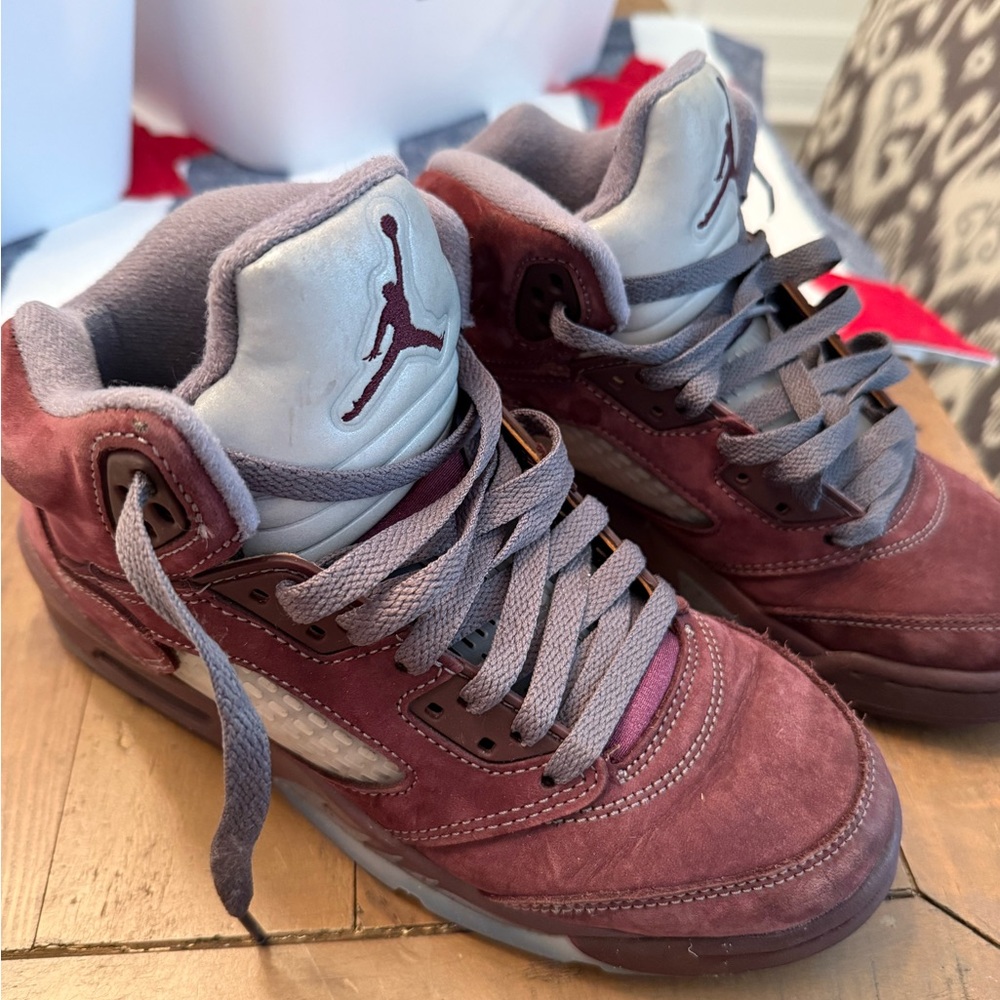 Nike Jordans Kids Sneakers - Maroon and Gray
